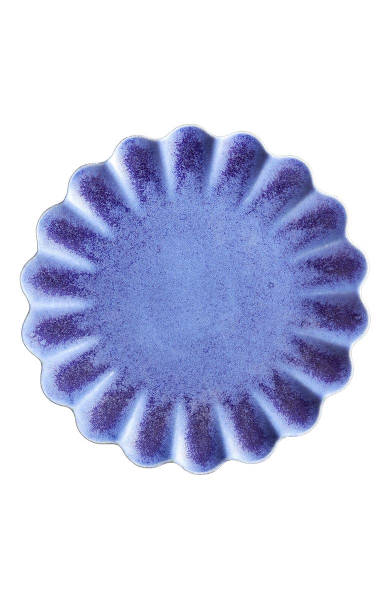 LEMIEUX ET CIE Dhalia Stoneware 4-Piece Dinner Plate Set, Alternate, color, Blue