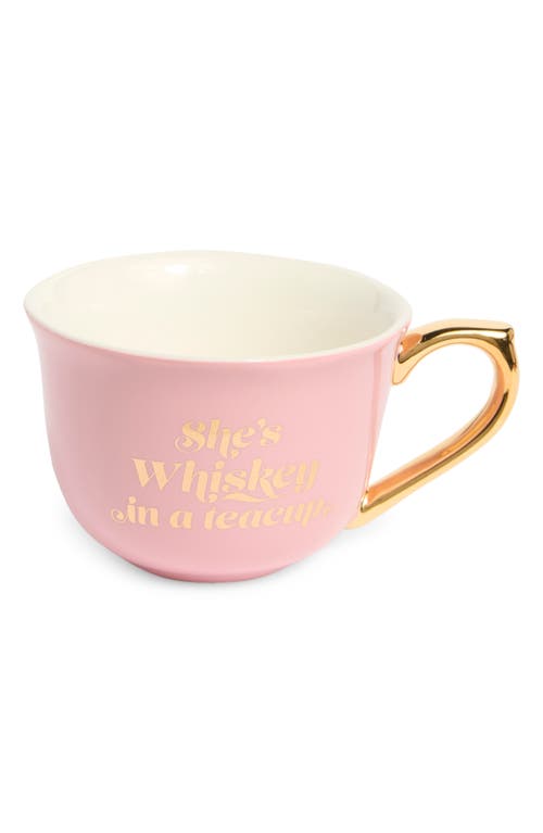 Creative Brands Ceramic Tea Cup & Saucer Set In Pink