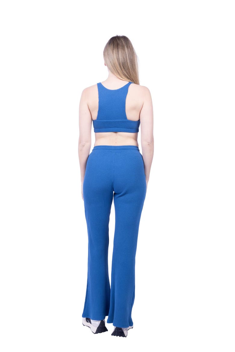Jules Waffle Knit Organic Cotton Drawstring Pant, Alternate, color, Marine