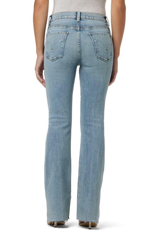 Hudson Jeans Barbara Raw Hem High Waist Bootcut Jeans In Blue