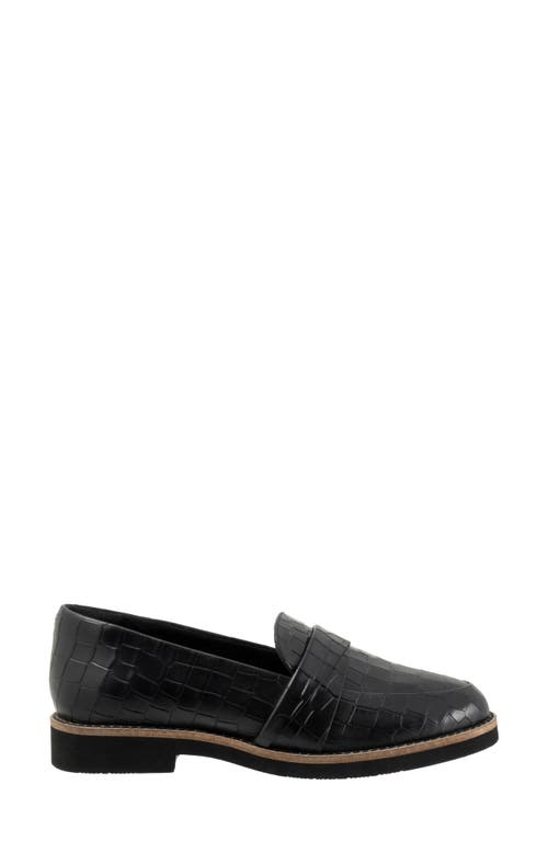 Softwalk ® Walsh Loafer In Black Croco