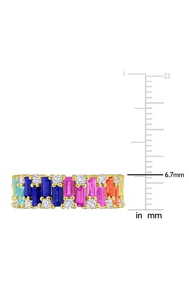 Lab Created Multicolor Sapphire Eternity Band, Alternate, color, MULTICOLOR