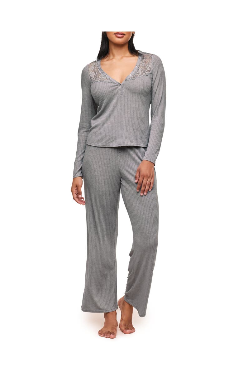 Adore Me Zahra Pajama Lounge Set, Main, color, Dark Grey