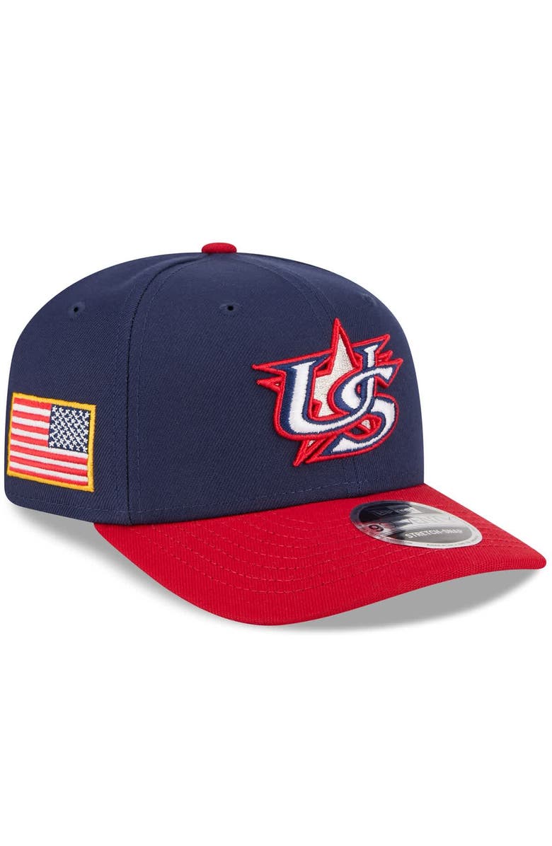 New Era Men's New Era  Navy/Red USA Baseball 2026 World Baseball Classic 9SEVENTY Adjustable Hat, Main, color, Navy