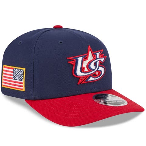Men's New Era  Navy/Red USA Baseball 2026 World Baseball Classic 9SEVENTY Adjustable Hat