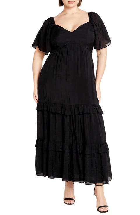 Marci Ruffle Tiered Maxi Dress (Plus)