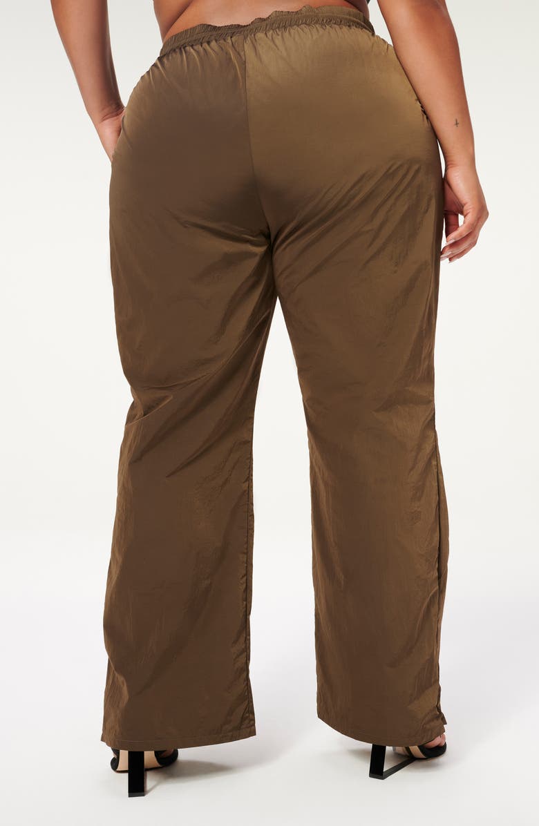 Good American Wide Leg Track Pants, Alternate, color, 
