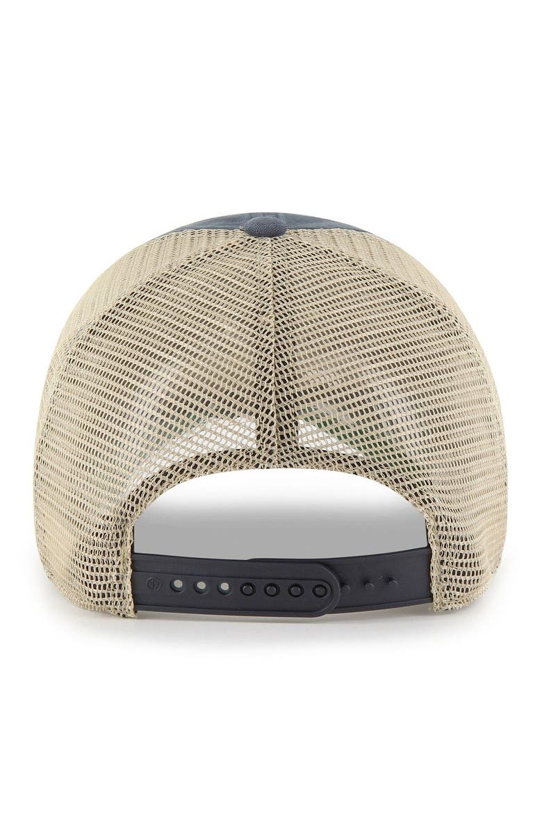 '47 Men's '47 Navy New York Yankees Four Stroke Clean Up Trucker Snapback Hat, Alternate, color,