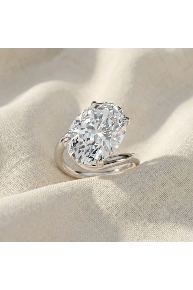 Certified 7Ct Aire Oval Cut Diamond Solitaire Engagement Ring 14k Gold Lab Grown, Alternate, color, 14k Yellow Gold