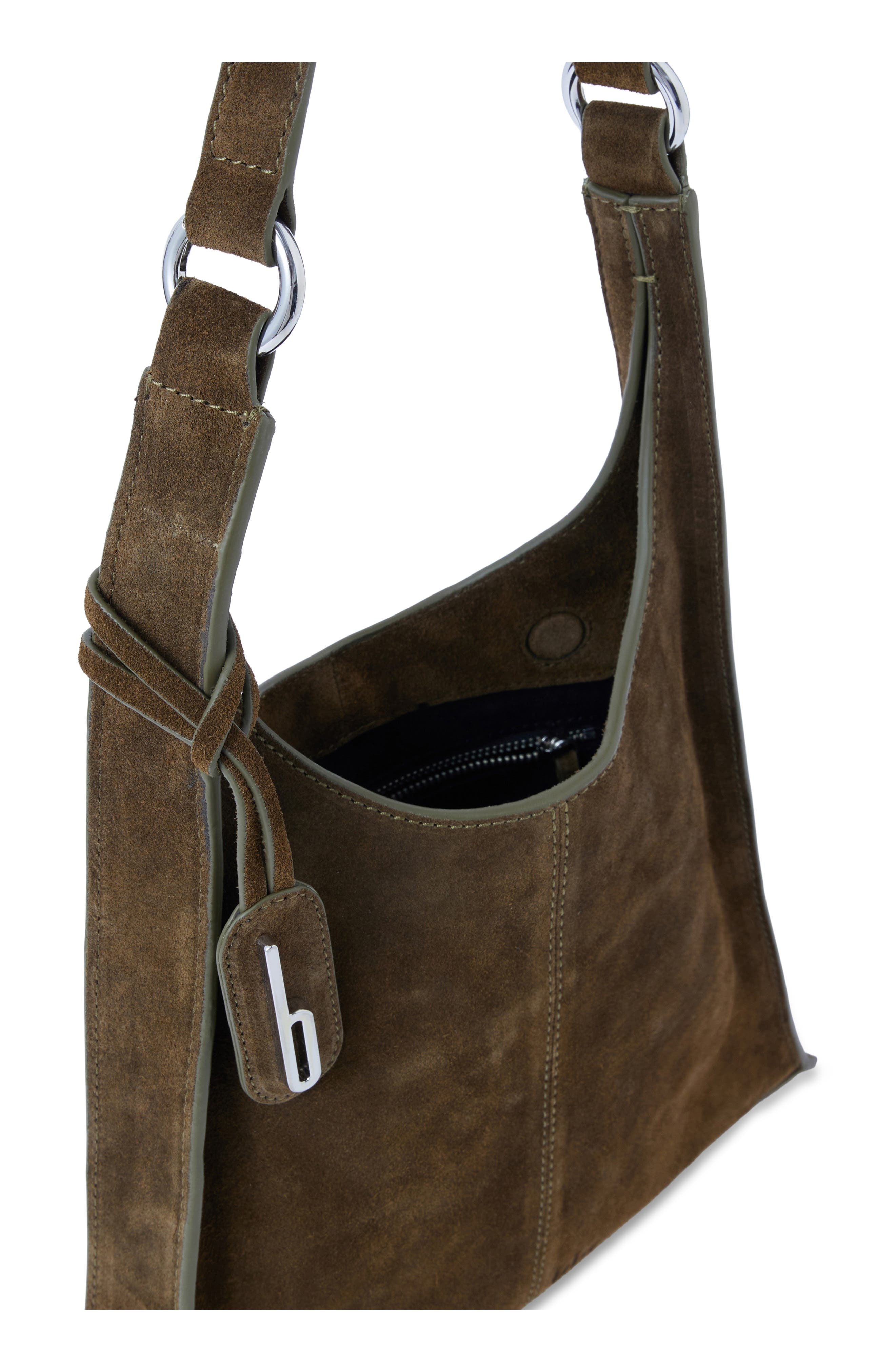 Winnie Soft Suede Shoulder Bag, Alternate, color, PALM