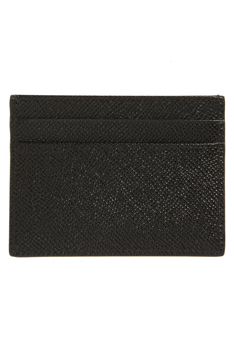 DG Placard Calfskin Card Holder, Alternate, color, BLACK