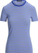 Lauren Ralph Lauren Stripe Cotton Blend T-Shirt