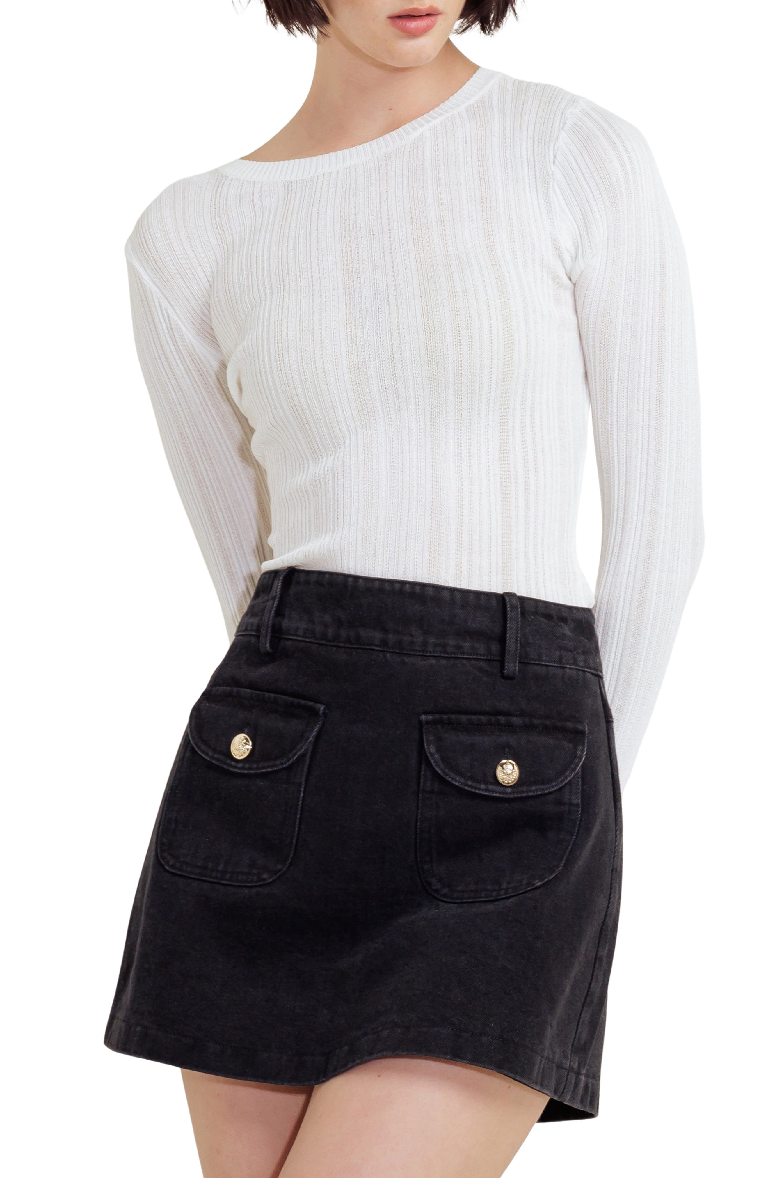 FREEMARKET Rib Long Sleeve Top