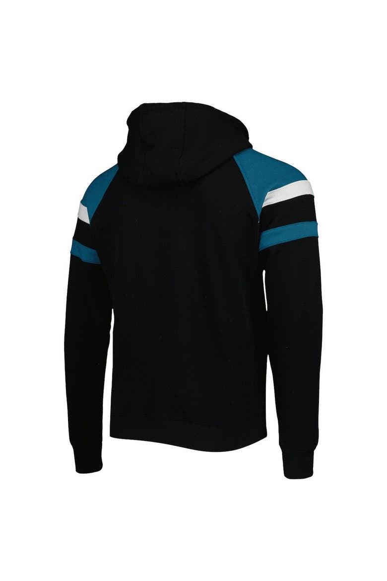 Men's Starter Black Jacksonville Jaguars Draft Fleece Raglan Pullover Hoodie, Alternate, color, Black