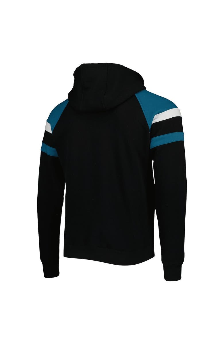 STARTER Men's Starter Black Jacksonville Jaguars Draft Fleece Raglan Pullover Hoodie, Alternate, color, 