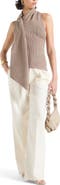 Manière De Voir Elodie Knitted Draped Halterneck Top