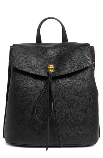 Rebecca Minkoff Darren Signature Leather Backpack In Black