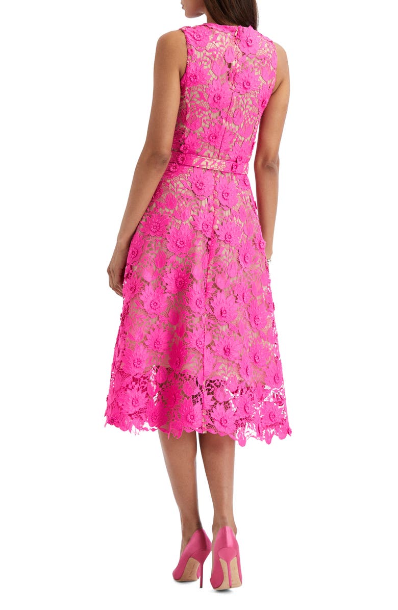 Oscar de la Renta Floral Lace A-Line Dress, Alternate, color,