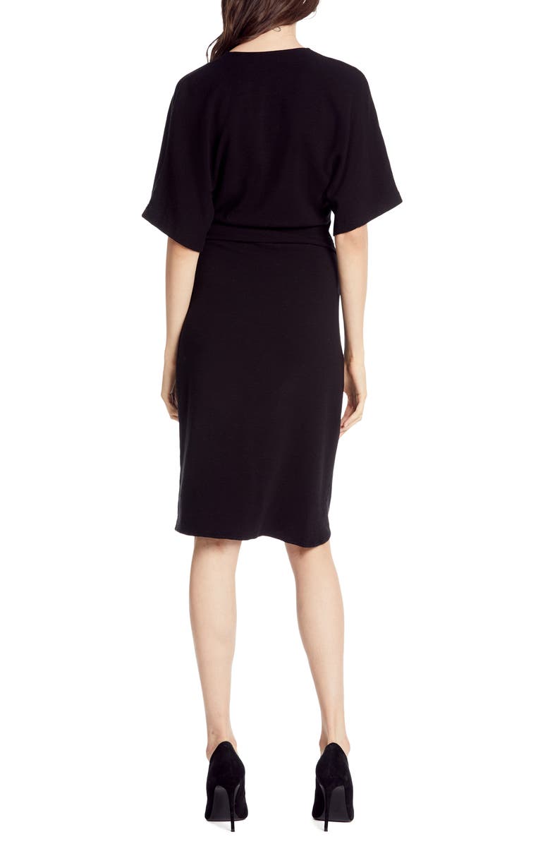 Michael Stars Pebble Knit Pleat Wrap Dress, Alternate, color, 