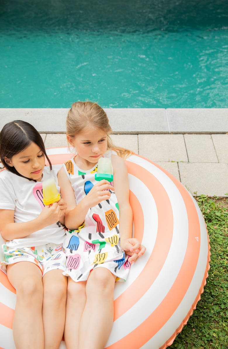 Mon Coeur Kids' Ice Pops Recycled & Organic Cotton Sundress, Alternate, color, Natural/ Summer