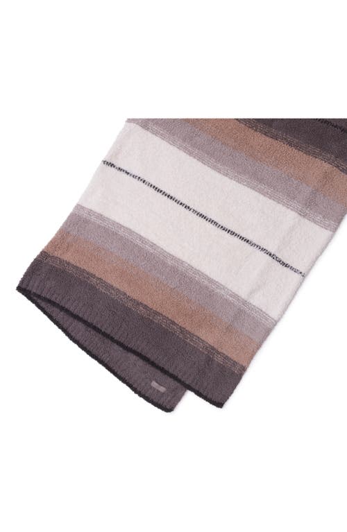 Barefoot Dreams Cozychic® Ombré Stripe Throw Blanket In Brown