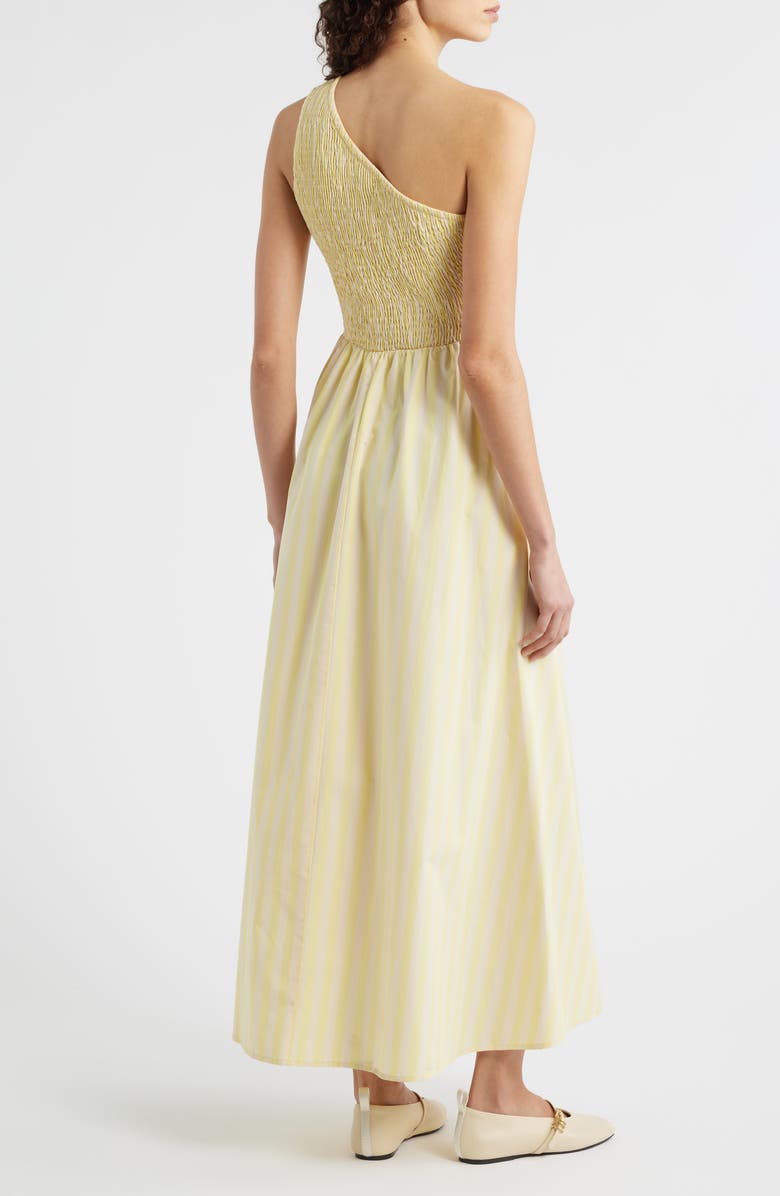 FRNCH Selkie One-Shoulder Organic Cotton Fit & Flare Dress, Alternate, color, Beurre