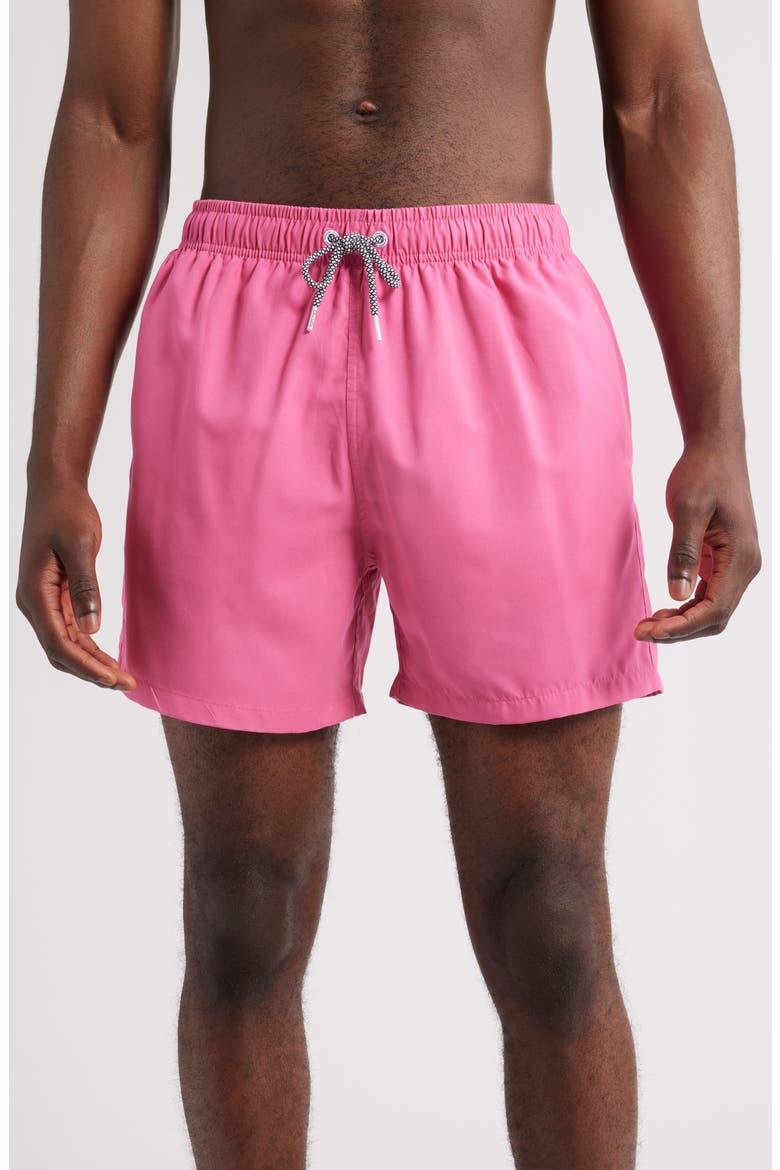Solid Swim Trunks, Main, color, PINK