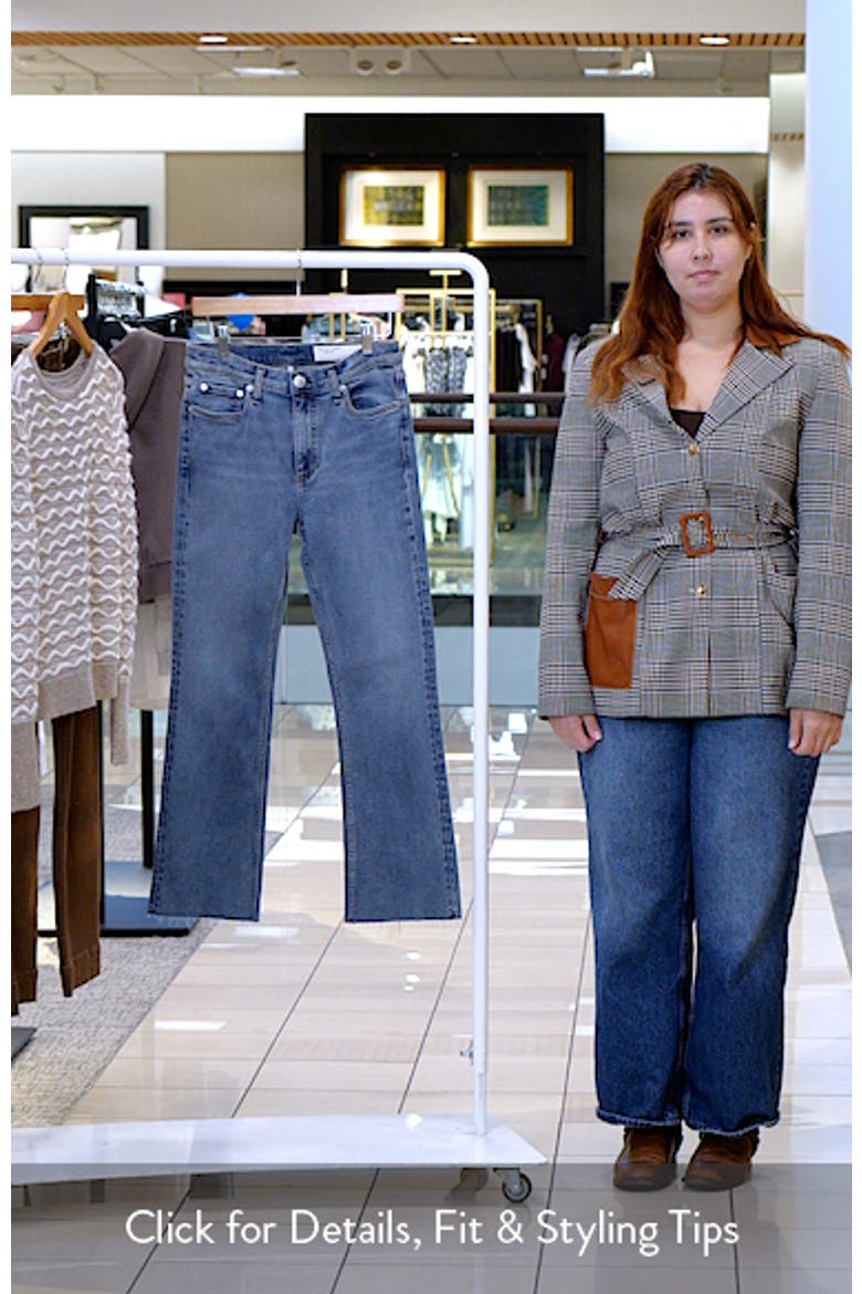 Flexi Peyton Raw Hem Mid Rise Ankle Bootcut Jeans video