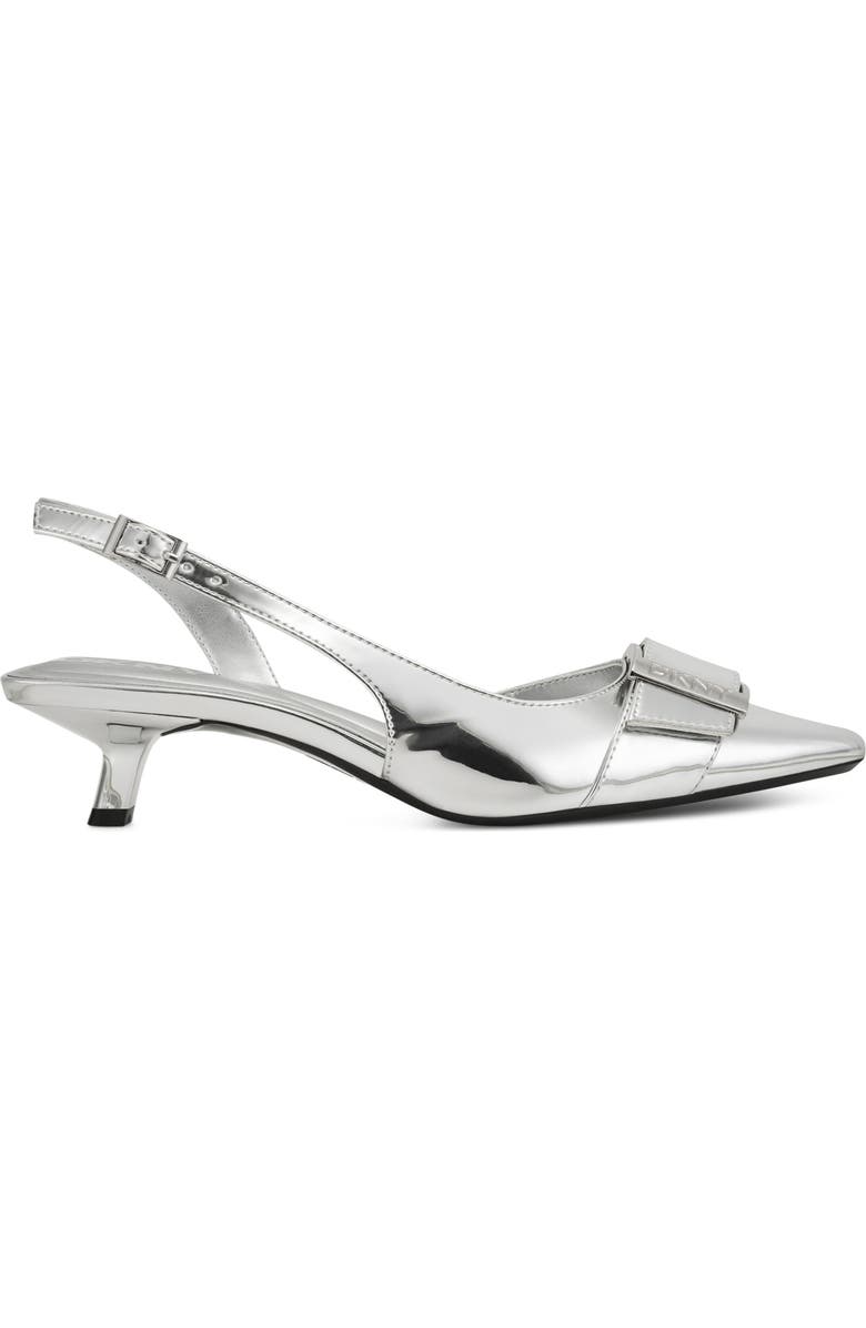 DKNY Naylor Pointed Toe Slingback Pump, Alternate, color, Silver