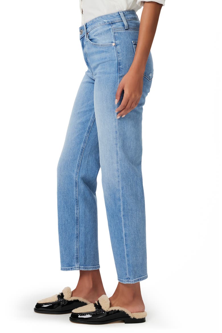 Sarah High Waist Ankle Straight Leg Jeans, Alternate, color, NIGHTINGALE