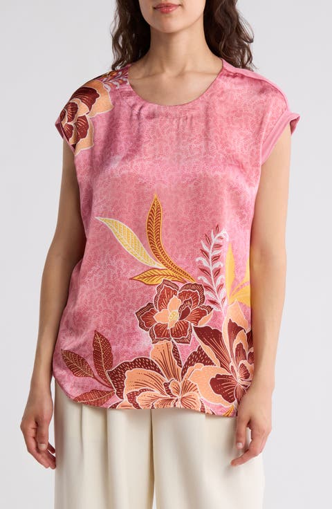 Floral Satin T-Shirt
