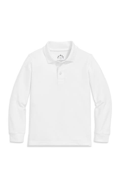 Long Sleeve Pique Polo