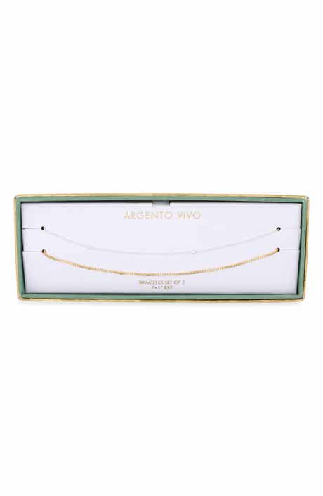 Set of 2 Two-Tone Chain Bracelets
