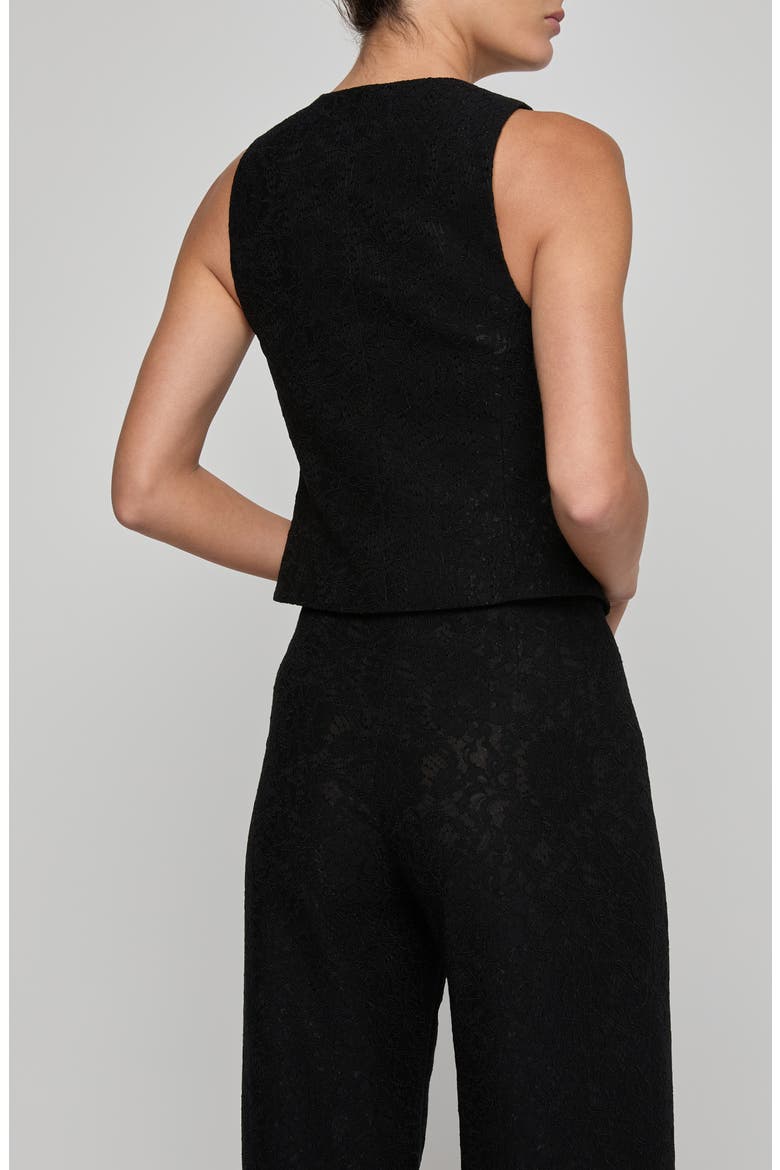 Kino Bonded Lace Vest, Alternate, color, BLACK