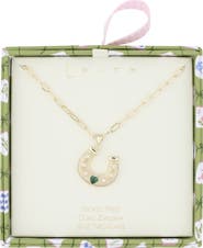 Leith Cubic Zirconia Horseshoe Pendant Necklace