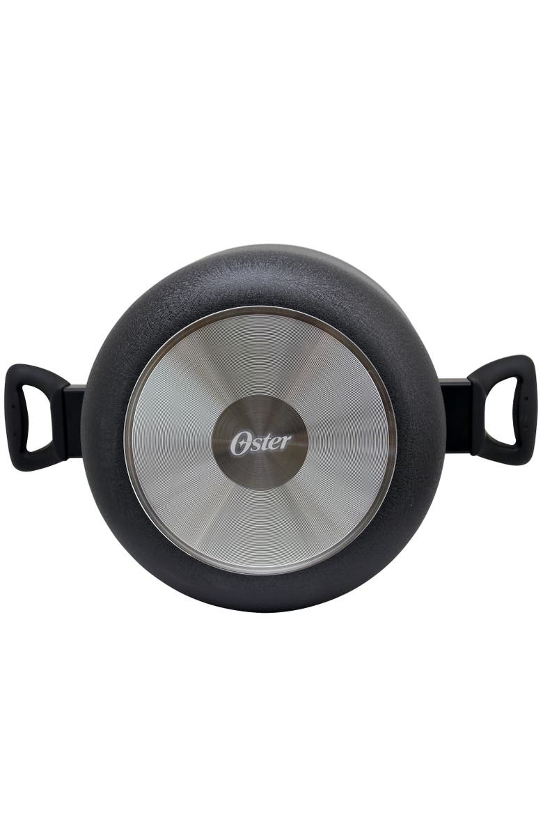 OSTER Ashford 6 Quart Aluminum Dutch Oven with Tempe Glass Lid, Alternate, color, Metallic Silver