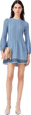 maje Patterned pleated dress