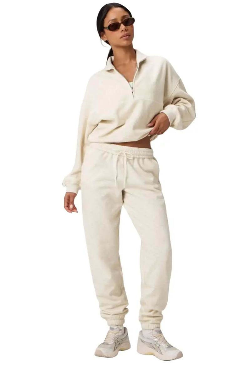 Cozy Fleece Go-To Sweatpant, Alternate, color, Bone Heather