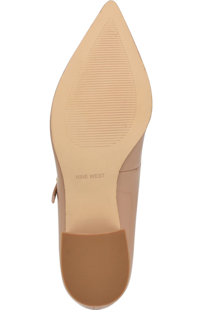 Nine West Prix Mary Jane Pointed Toe Pump, Alternate, color, Dark Natural