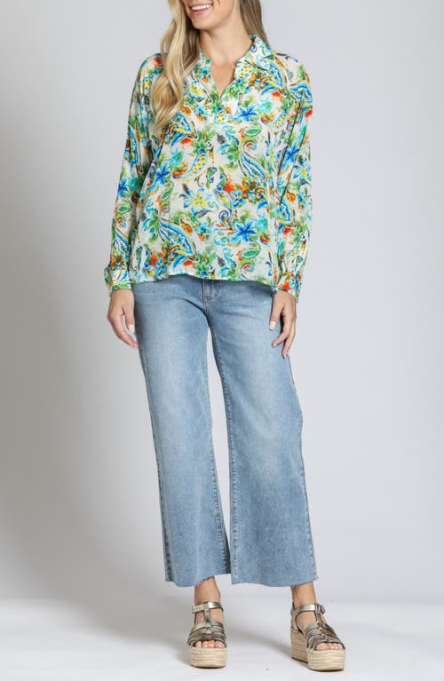 Apny Crop Raw Hem Wide Leg Jeans In Light Indigo
