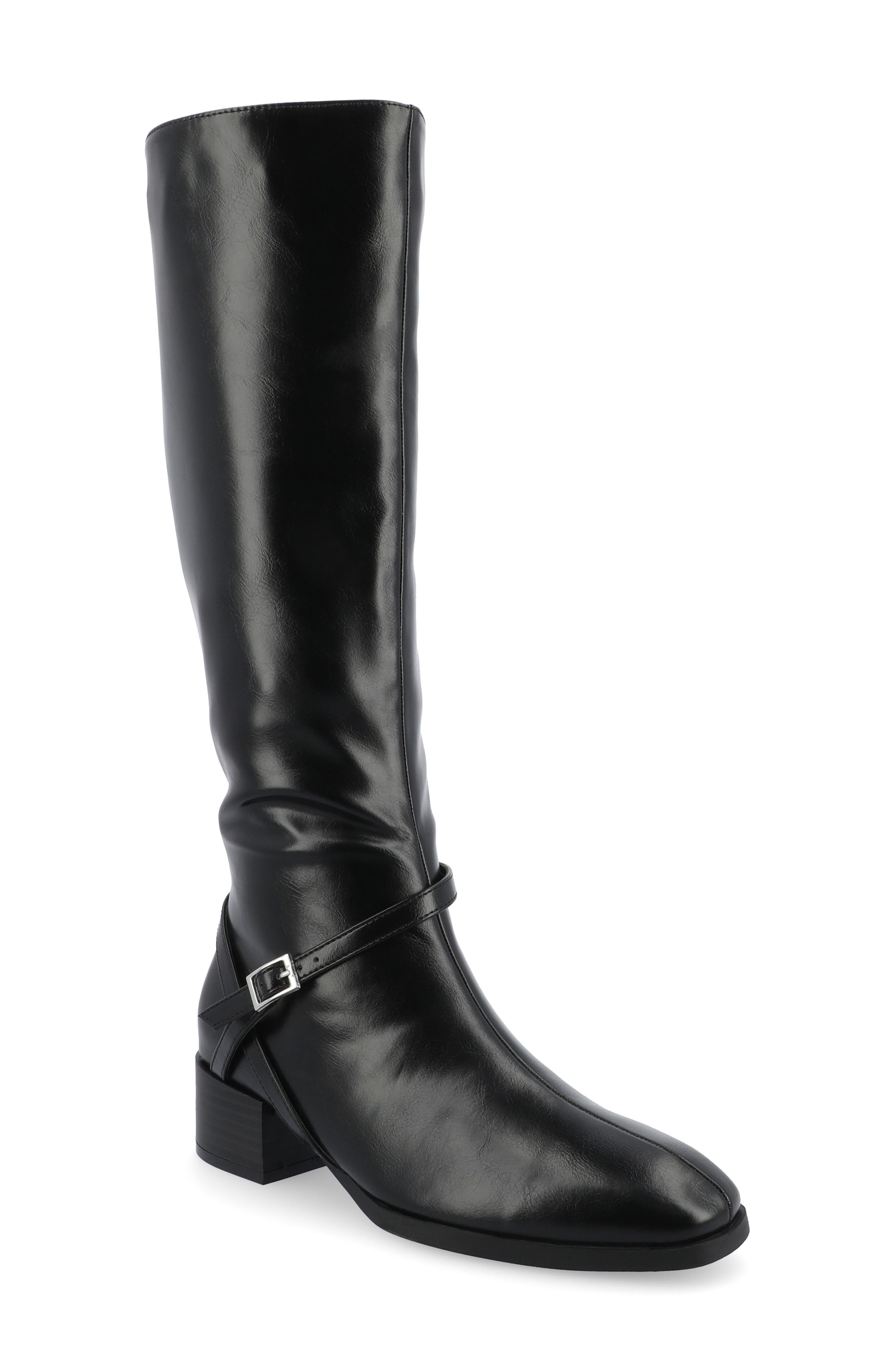 Journee Collection Rhianah Tall Boots, Main, color, Black