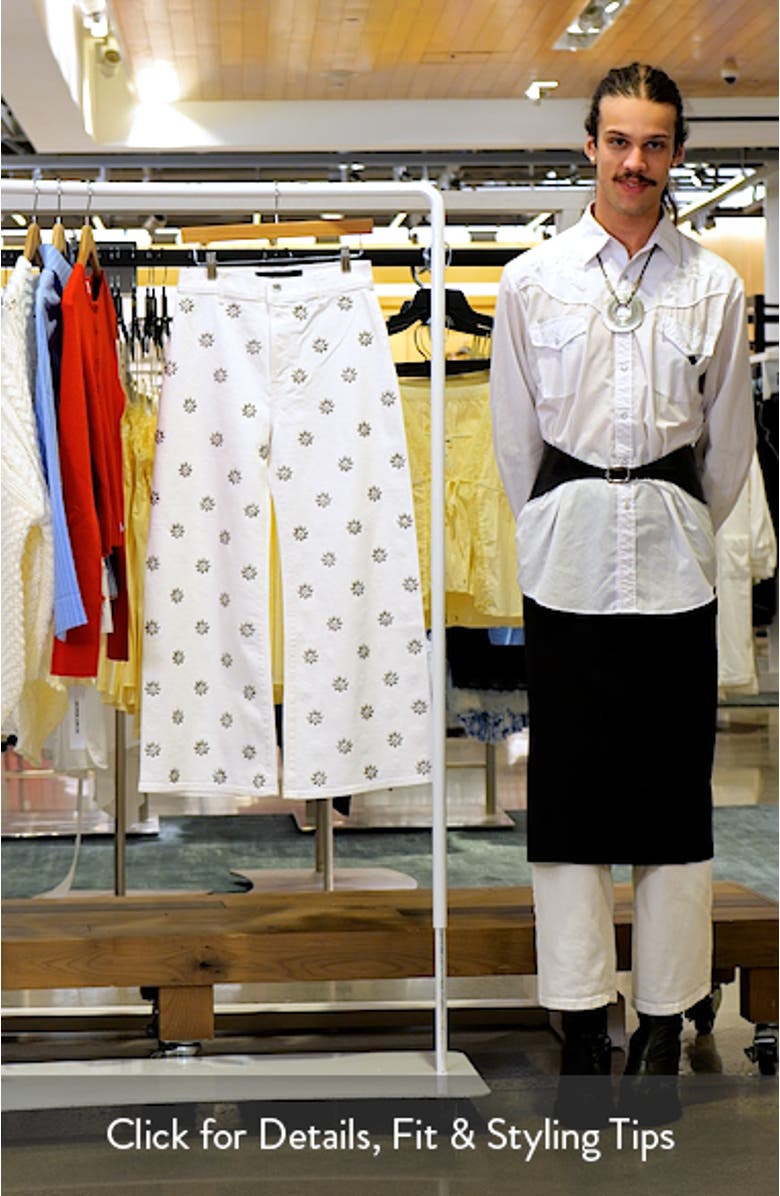 Grant Studded High Waist Ankle Wide Leg Jeans, sales video thumbnail