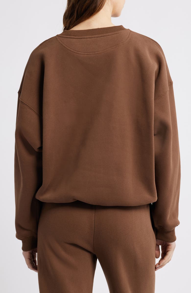 Princess Polly Logo Graphic Crewneck Sweatshirt, Alternate, color, Brown