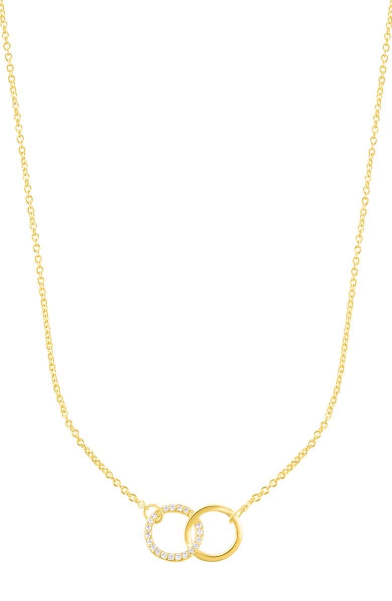 Adornia Pavé Pendant Necklace, Main, color, Gold
