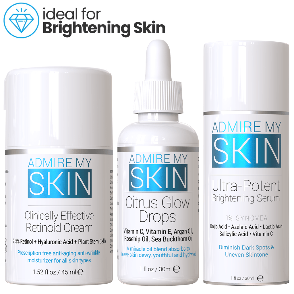 Admire My Skin Skin Brightening Products for Dark & Uneven Skin Tone - 3 product in None 
