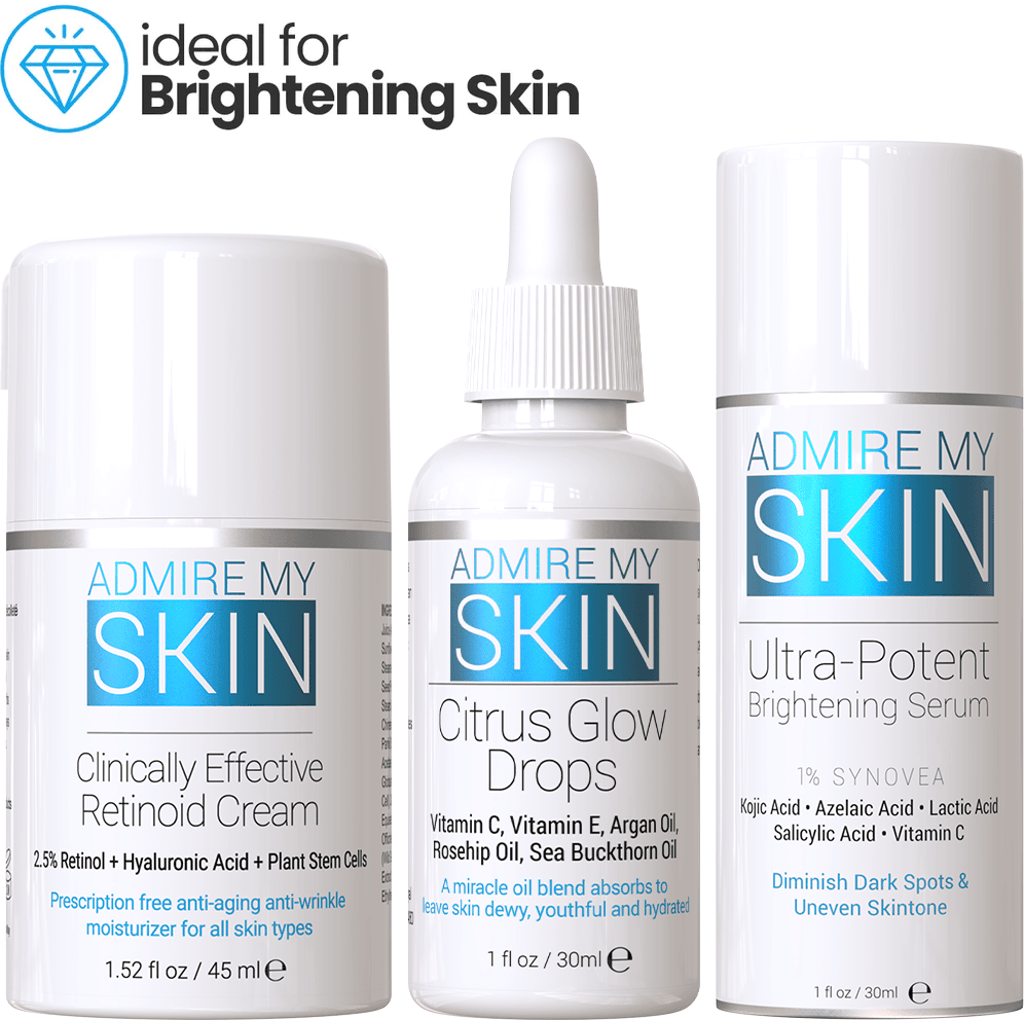 Admire My Skin Skin Brightening Products for Dark & Uneven Skin Tone - 3 product in None  product
