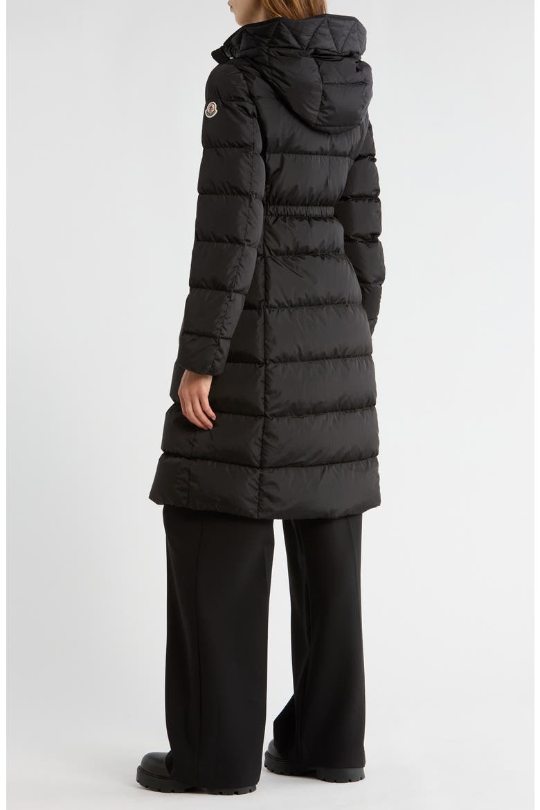 Avocette Hooded Quilted Down Puffer Coat, Alternate, color, BLACK
