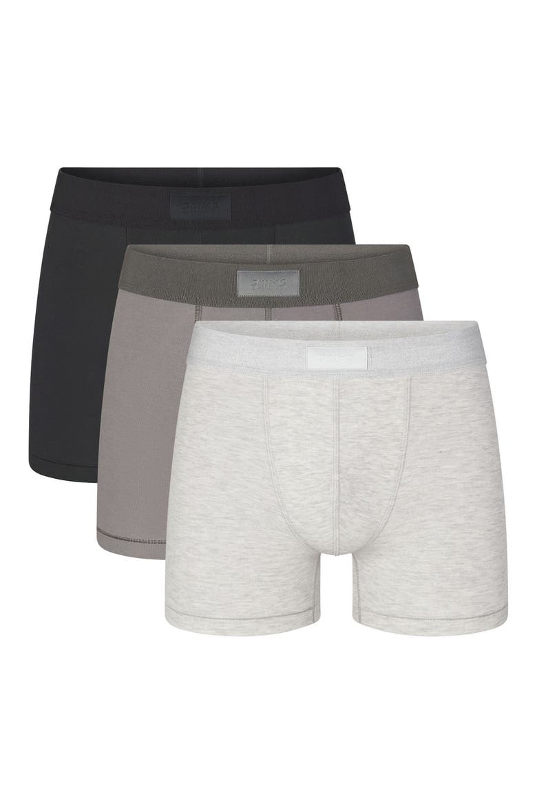 3-Pack 3-Inch Cotton & Modal Blend Boxer Briefs, Main, color, HEATHER MULTI