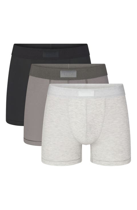 3-Pack 3-Inch Cotton & Modal Blend Boxer Briefs (Regular & Big)