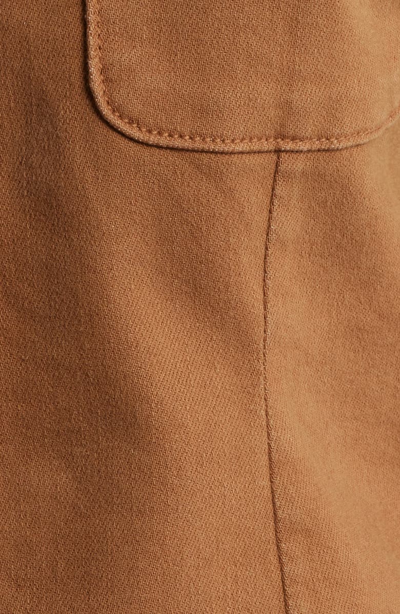 HIDDEN JEANS Tapered Crop Denim Button-Up Shirt, Alternate, color, Tawney